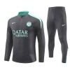 Paris Saint-Germain Sweat d'Entraînement Quarter-Zip 2024-25 Grise Paris Saint-Germain Sweat d'Entraînement Quarter-Zip 2024-25 Grise